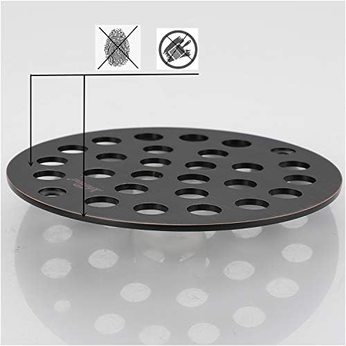 4-Inch Screw-in Shower Strainer Drain Cover Replacement - Oil Rubbed Bronze