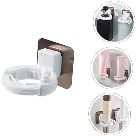 Ciieeo Wall Mounted Shampoo Gel Bottle Rack Adhesive No Holes