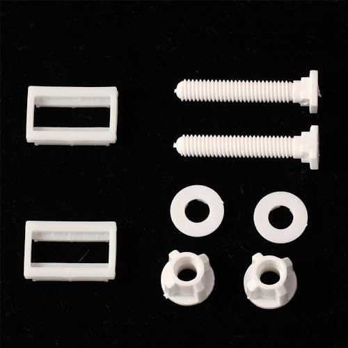 Pokinge 10pcs White Toilet Seat Hinges Replacement