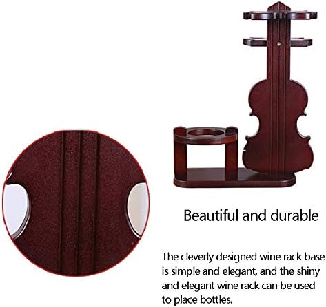 Creative Violin Wine Rack Wood Craft for Home Office