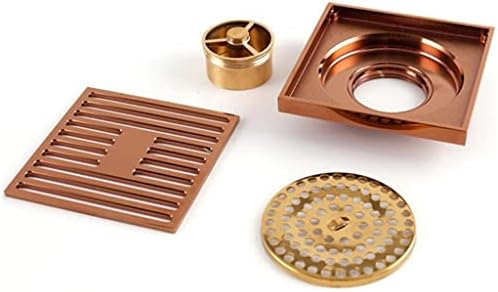 Square Floor Waste Grate Bathroom Drain in Antique Bronze or Chrome