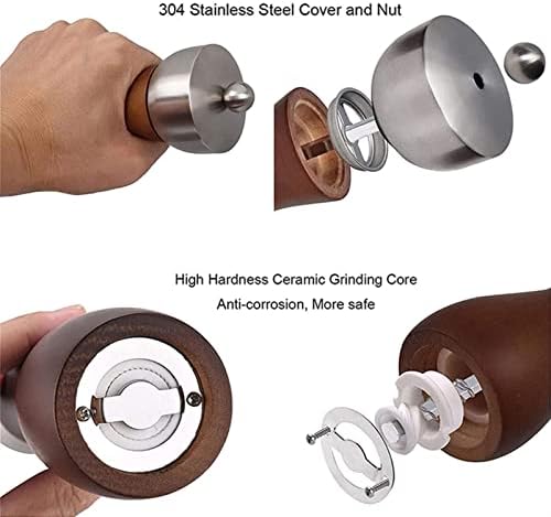 Spice Grinder Set with Adjustable Coarseness