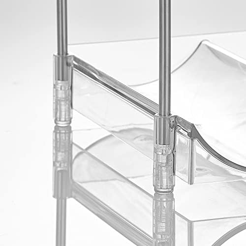 Nate Home 6-Bottle Organizer Set of 2 Clear Stainless Steel