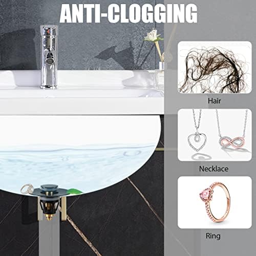 Three Colors Bathroom Sink Stopper Matte Black 1PCS