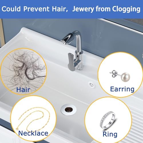 6PCS Stainless Steel Bathroom Sink Drain Strainer Basket