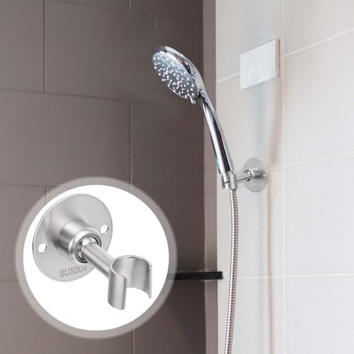 360 Degree Adjustable Stainless Steel Shower Head Holder Wall Mount