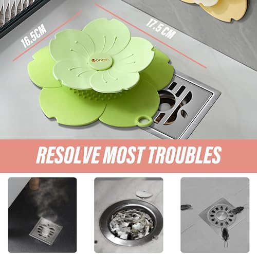 AYXX Anti-Odor Petal Hair Drain Catcher 4 Pack