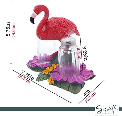 Flamingo Salt Pepper Shaker Set - Hand Painted