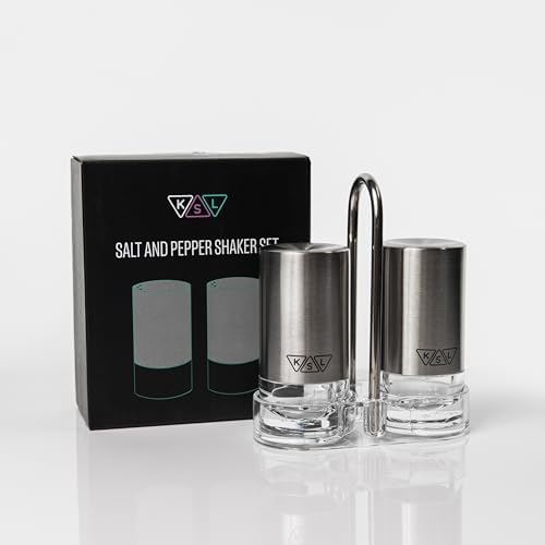 KSL Original Glass Salt and Pepper Shakers Set
