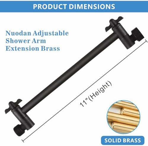 Nuodan 11 Solid Brass Shower Arm Extension