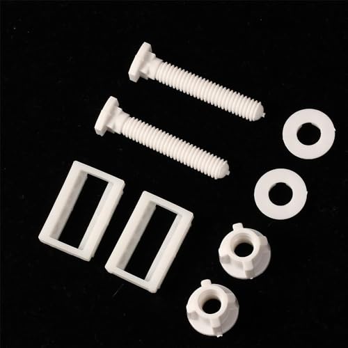 Pokinge 10pcs White Toilet Seat Hinges Replacement
