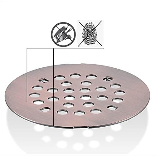 RRAJJ 4-14 Inch Round Shower Drain Cover Replacement - Antique Copper 1