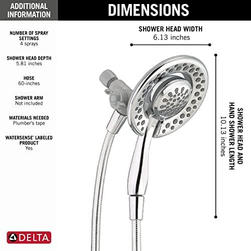 Delta 75486C Universal Hand Shower with Chrome Finish