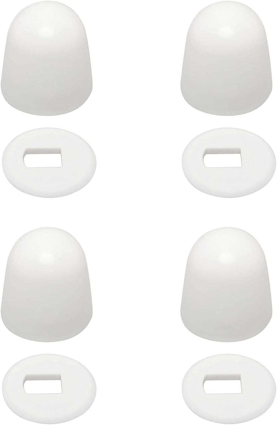 Ruiwaer 4pcs Toilet Bolt Caps Universal White 145x145 Inches