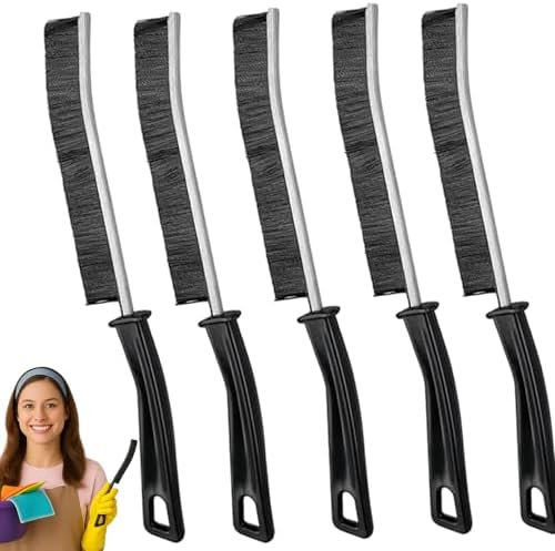 5 Pcs Hard Bristle Crevice Cleaning Brush for Narrow Spaces