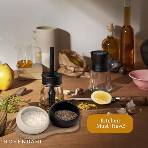 Rosendahl Salt and Pepper Cellar Set with European Oak Holder
