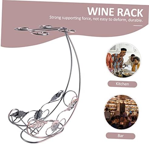 Cabilock Iron Wine Bottle Goblet Rack