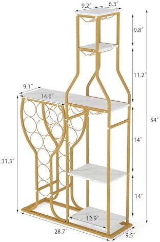 Mantianstar White 11-Bottle Freestanding Wine Rack