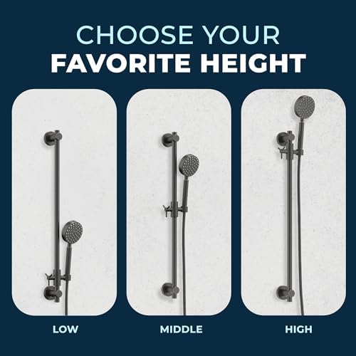 HammerHead Showers All Metal Slide Bar Set with Handheld 1