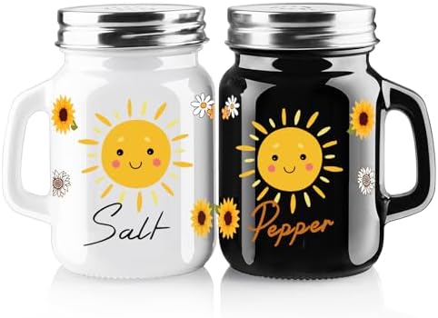 BSEROBS 2-Pack Sunflower Salt Pepper Shakers