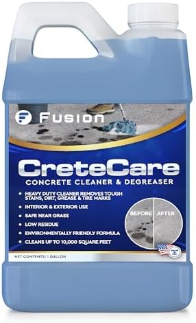 Fusion CreteCare Ultimate Concrete Cleaner and Driveway Oil Stain Remover 128 Fl Oz