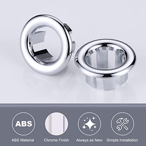 2 Pack Sink Overflow Ring Chrome 1
