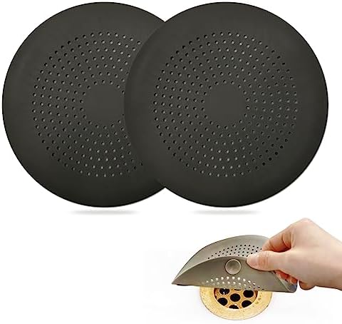 TDZJONE Hair Catcher with Suction Cups 2 Pack Black