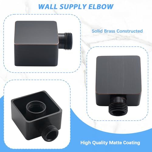 UCLIMAA Brass Wall Mount Shower Elbow for Handshower