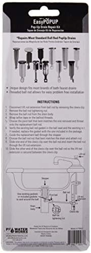 PermaFLOW PF0907 Pop-Up Drain Repair Kit - Chrome Adjustable Ball Rod