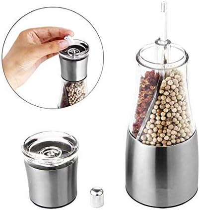 sdneNest Salt Pepper Grinder Set 2 in 1 Stainless Steel