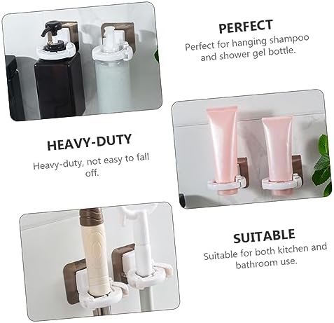 Ciieeo Wall Mounted Shampoo Gel Bottle Rack Adhesive No Holes