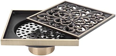 Tomotato Floor Drain 10x10cm Antique Bathroom Shower Strainer Replacement