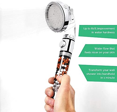 StoneStream EcoPower High Pressure Handheld Shower Head with 3 Spray Modes