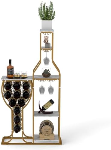 Mantianstar White 11-Bottle Freestanding Wine Rack
