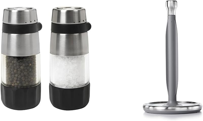 OXO Good Grips Salt Pepper Grinder Set with Paper Towel Holder
