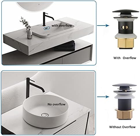 Rockgoya Matte Black Pop Up Drain Stopper