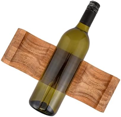 EDHAS Acacia Wood Tabletop Wine Rack 1