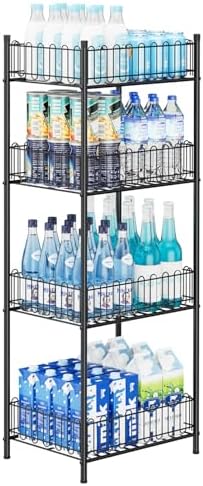OYEAL 4 Tier Water Bottle Can Organizer for Kitchen Pantry