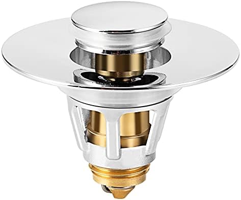 Drifop Universal Sink Stopper with Hair Catcher Silver 11-15 Inch