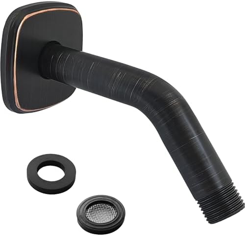 Oil Rubbed Bronze Angled Shower Arm with Flange 6 Inch 1