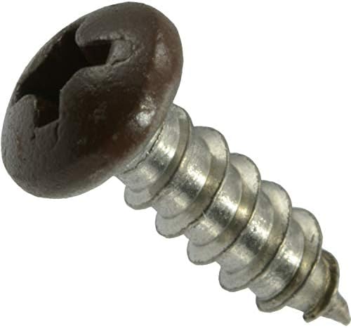 Brown Phillips Pan Sheet Metal Screws 8 x 12 100 Pieces