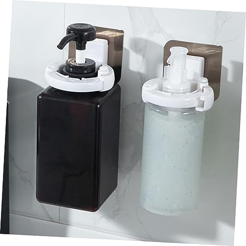 PRETYZOOM 3Pcs Adhesive Shower Gel Holders Wall Mounted Storage Racks