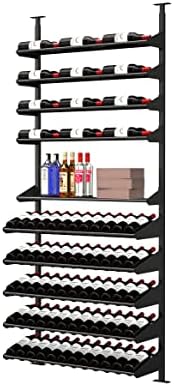 Black Metal Wine Rack - Stores 84 Bottles Modular Design