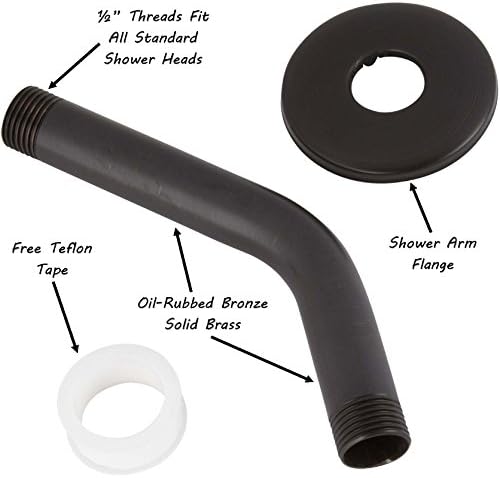 6 Inch Shower Arm - Oil-Rubbed Bronze Durable Stainless Steel