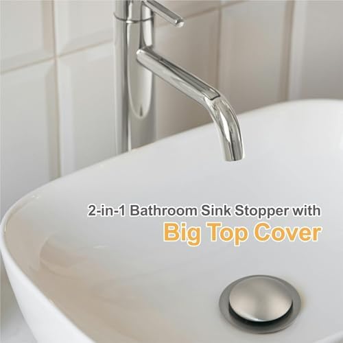 Wellup Universal 2-in-1 Sink Stopper with Hair Catcher
