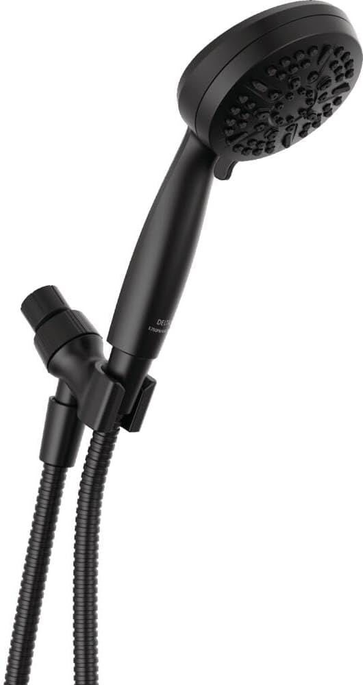 Delta 5-Spray Handheld Shower Head with Hose Matte Black