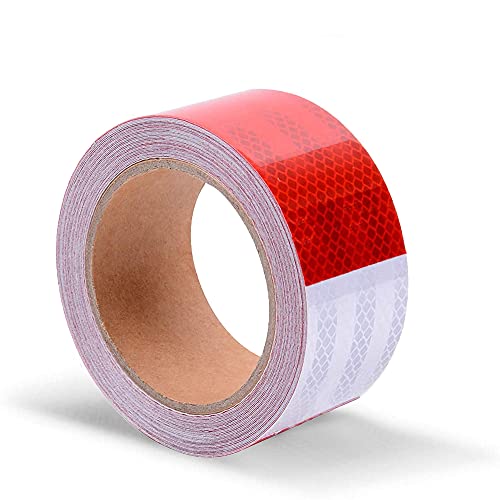 2 x 32 Reflective Safety Tape Red White 1