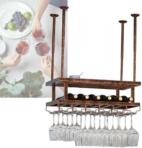 Black Bronze Wine Glass Holder - Adjustable Multi-Tier Rack