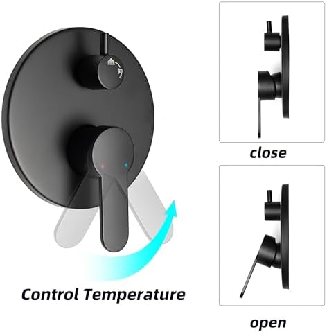 Rainfall Shower System with Handheld Hose and Trim - Matte Black