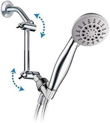 TRUSTMI 4 Inch Brass Shower Arm Extension Mount with Adjustable Height
